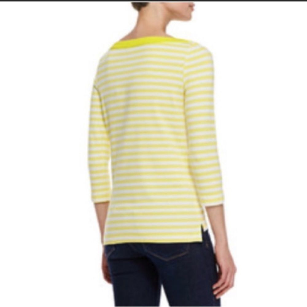 Kate Spade Devon Yellow Boatneck Stripe Top - Picture 1 of 7